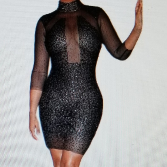 DRESS, SEQUIN, MINI DRESS - Picture 2 of 5